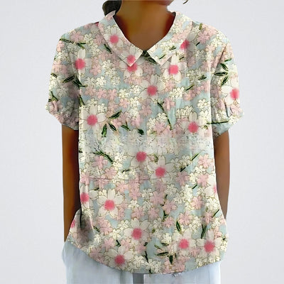 Lina - Bluse aus floralem Leinen