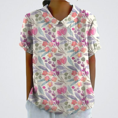 Lina - Bluse aus floralem Leinen
