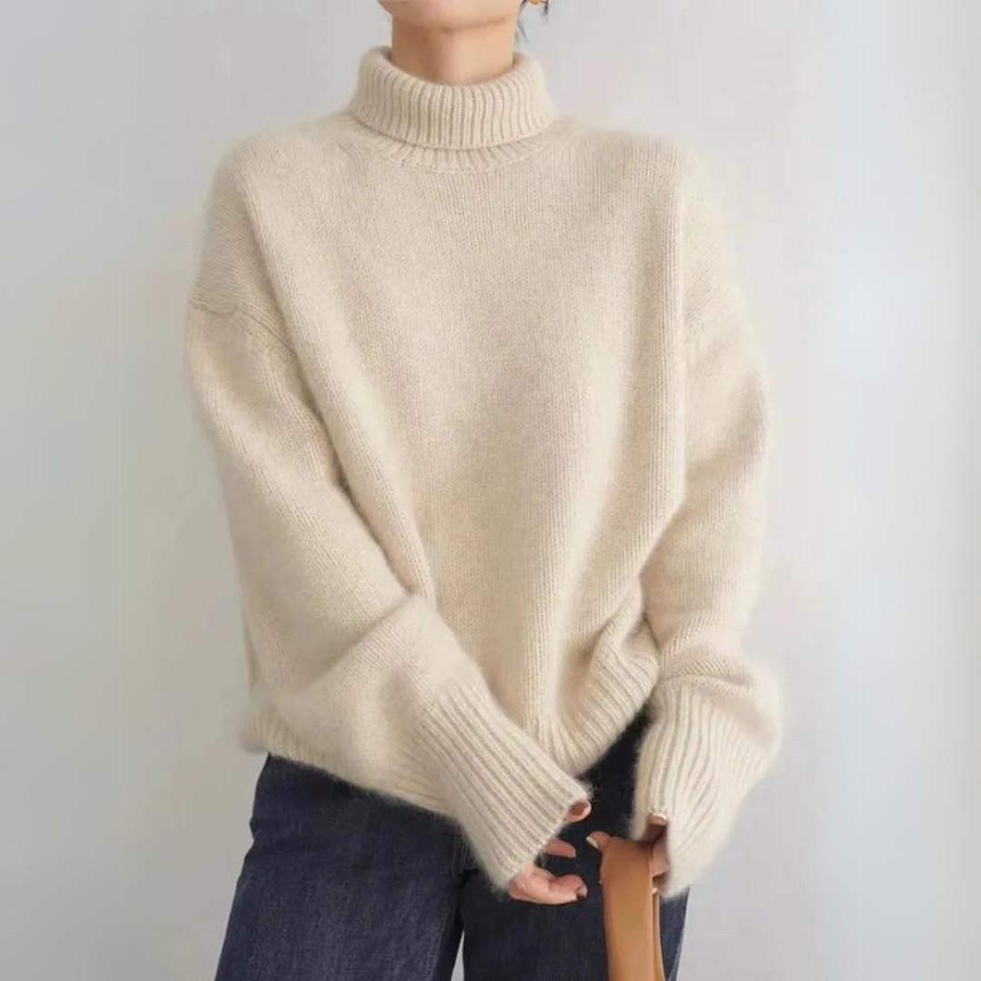 Laura – Bequemer, gestrickter Rollkragenpullover