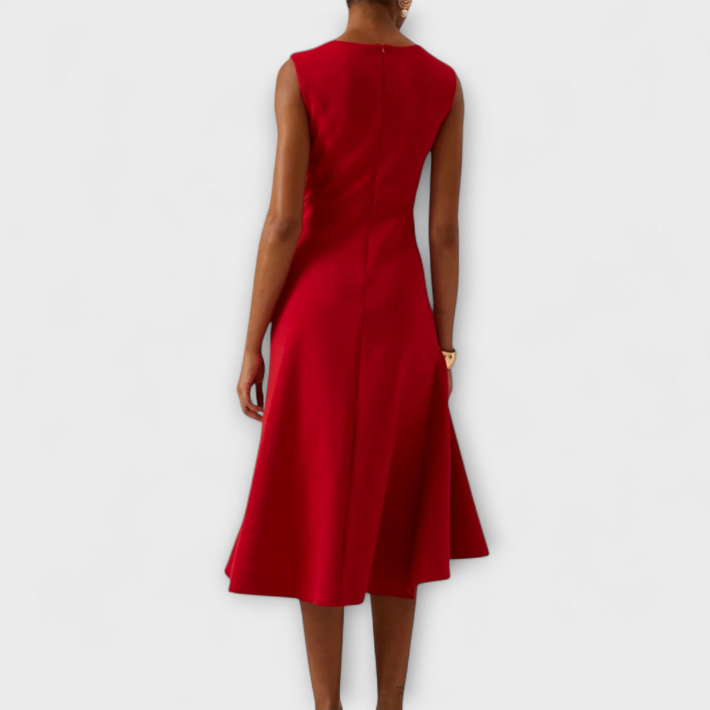 Rose-Berlin | Asymmetrisches Midi-Kleid mit Drapierung