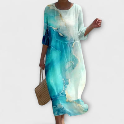Miranda - Stilvolles Blumenmaxikleid
