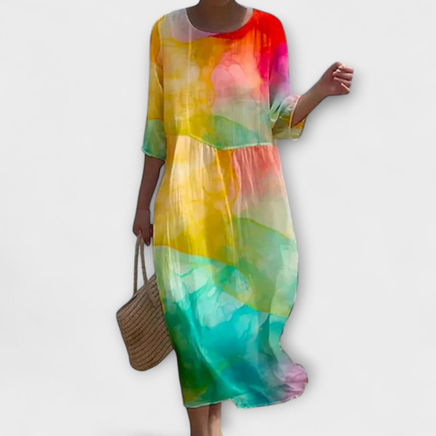 Miranda - Stilvolles Blumenmaxikleid