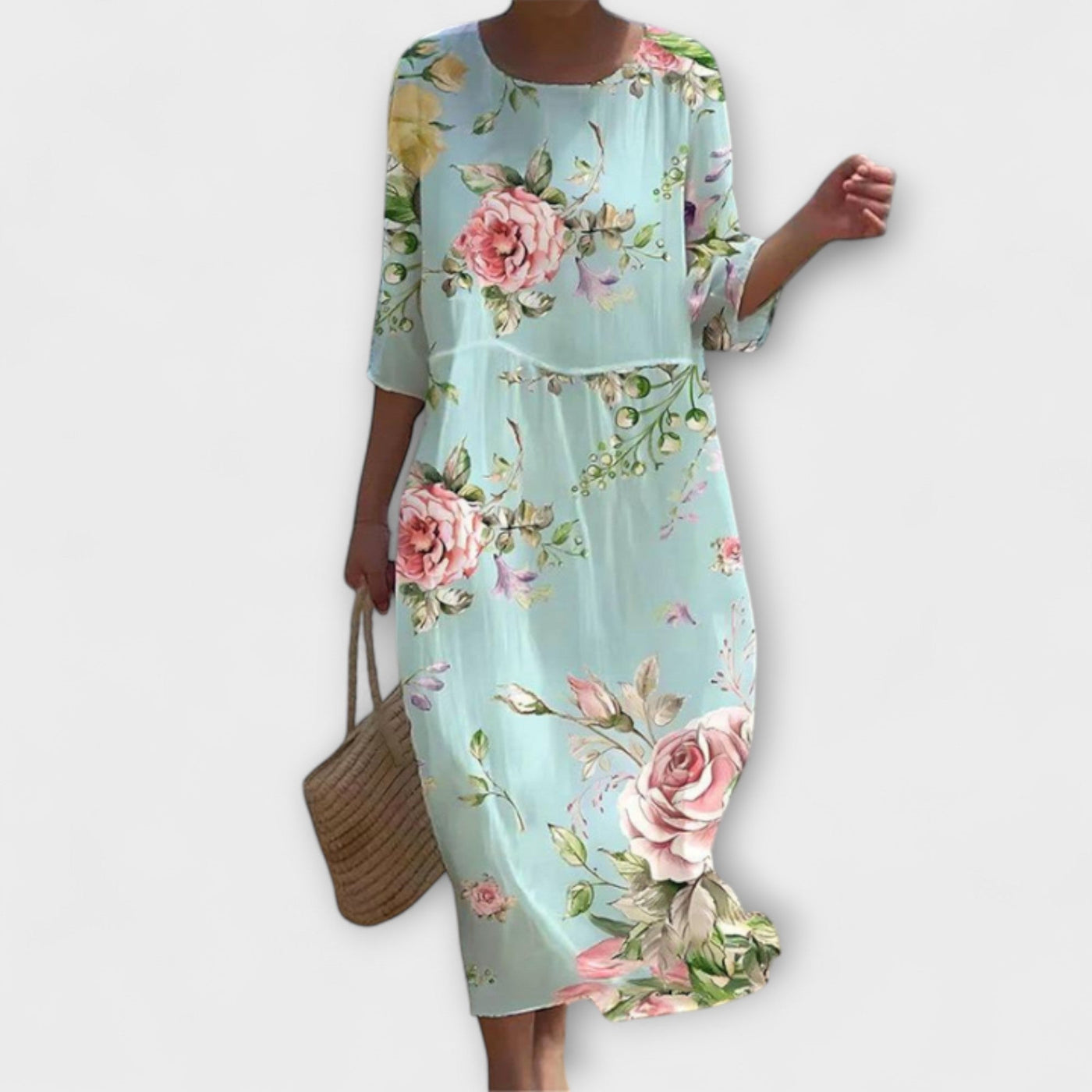 Miranda - Stilvolles Blumenmaxikleid