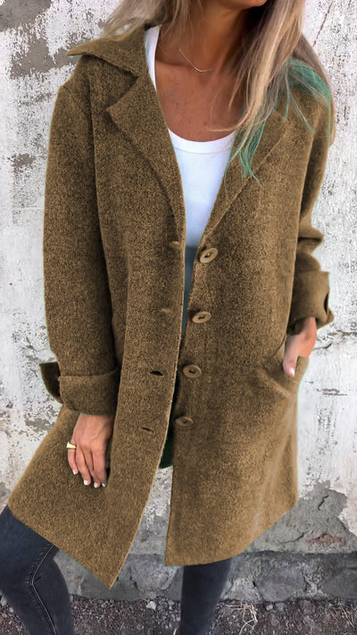 Carina - Lässiger, warmer, langer Mantel