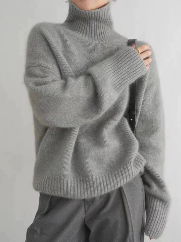 Laura – Bequemer, gestrickter Rollkragenpullover