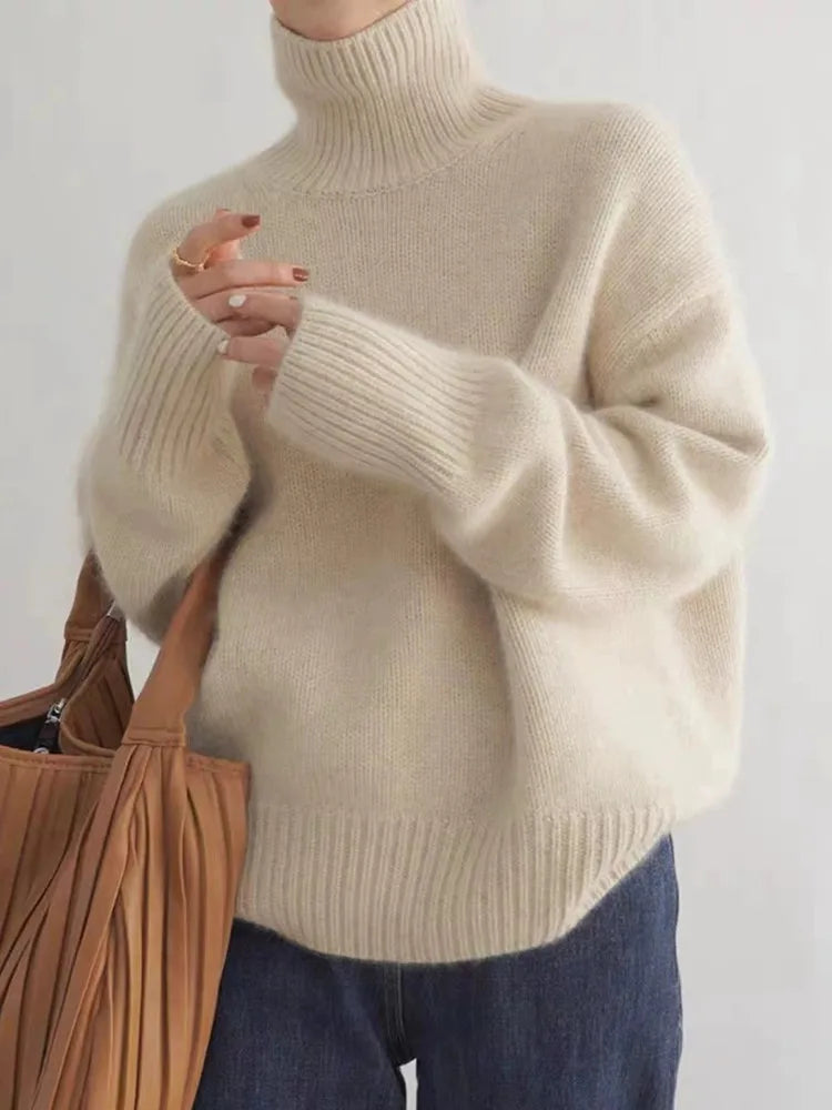 Laura – Bequemer, gestrickter Rollkragenpullover