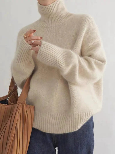 Laura – Bequemer, gestrickter Rollkragenpullover