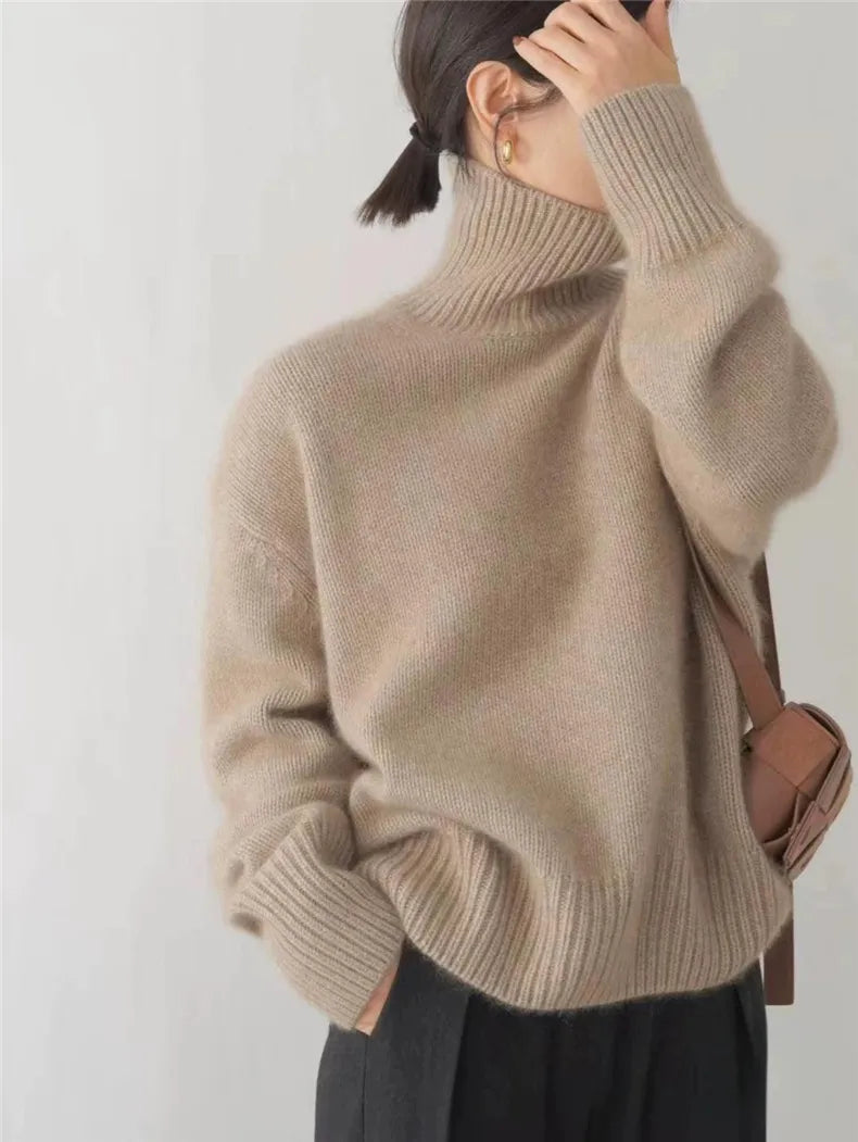 Laura – Bequemer, gestrickter Rollkragenpullover