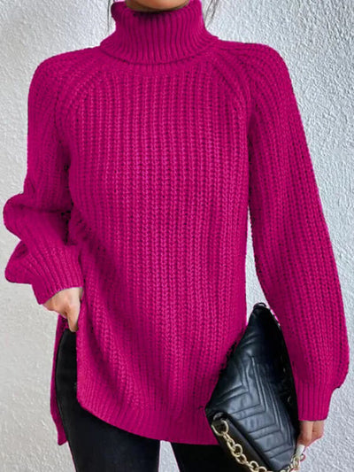 Ivy - Stylischer, dicker Pullover mit hohem Kragen