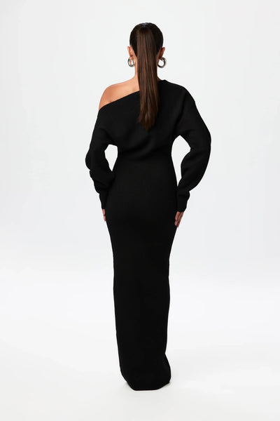 Schulterfreies Pulloverkleid