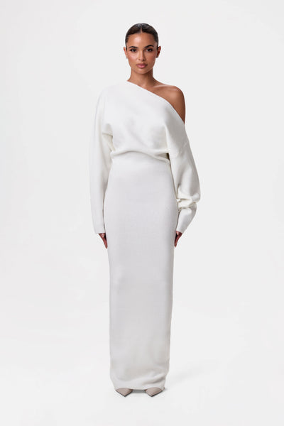 Schulterfreies Pulloverkleid