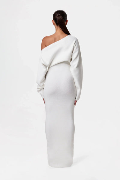 Schulterfreies Pulloverkleid