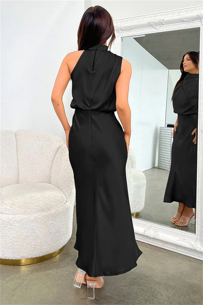 Theresa - Langes Kleid mit Halterneck