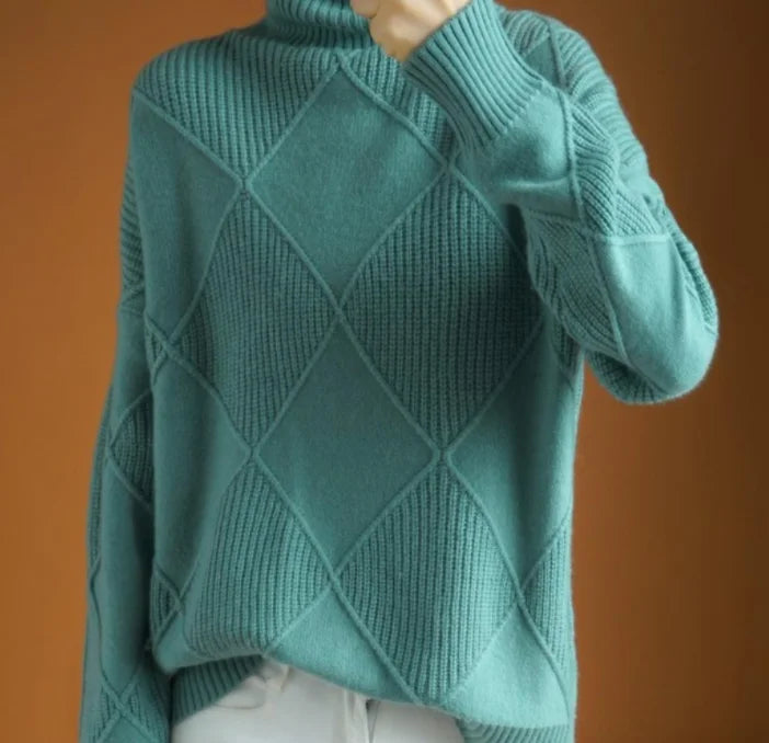 Valeria - Eleganter Pullover mit Rauten