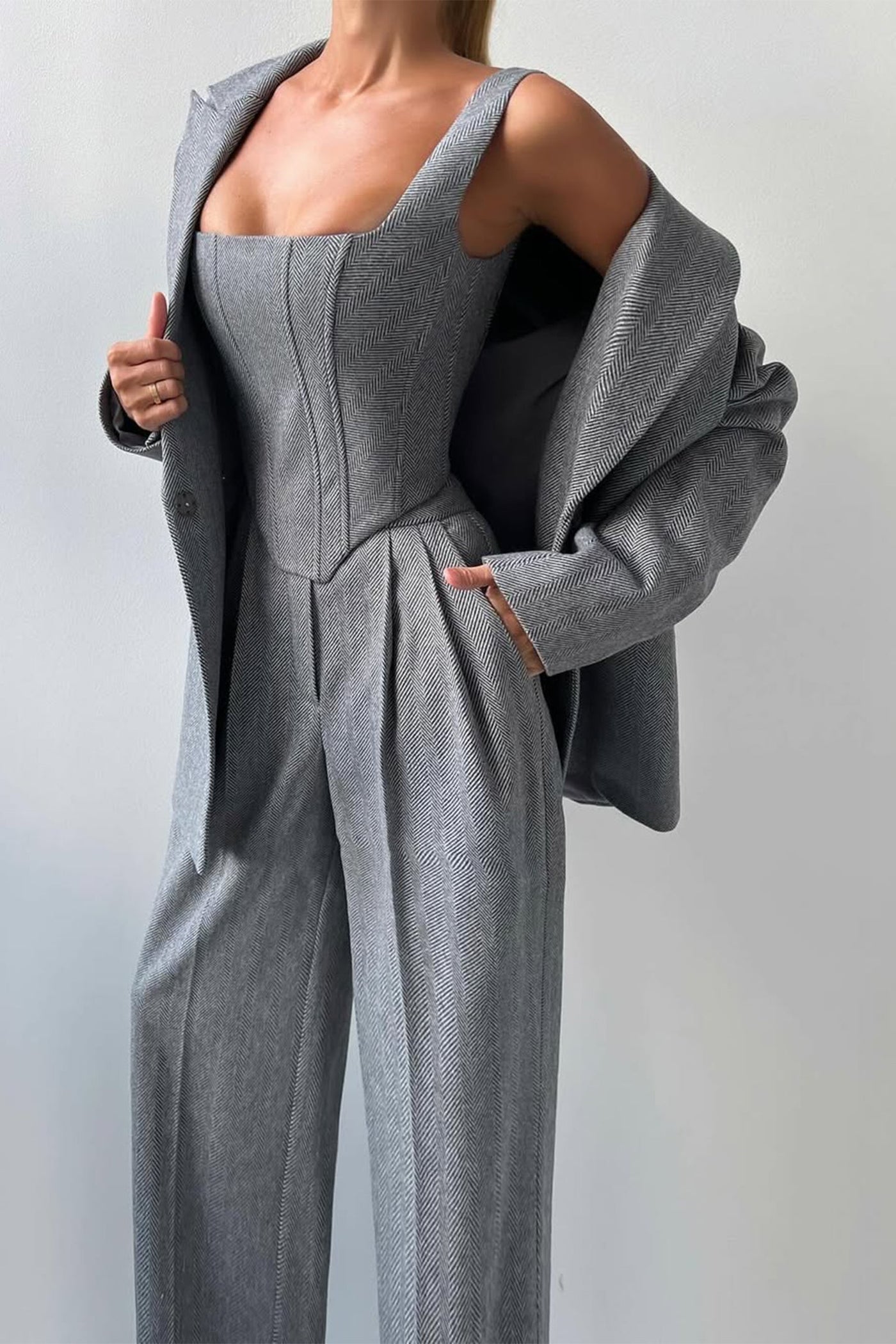 Harper™ – Drei-Teile-Set mit Doppelreiher-Blazer