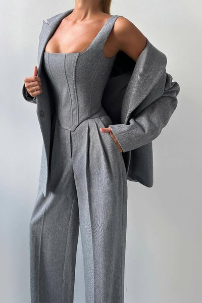Harper™ – Drei-Teile-Set mit Doppelreiher-Blazer