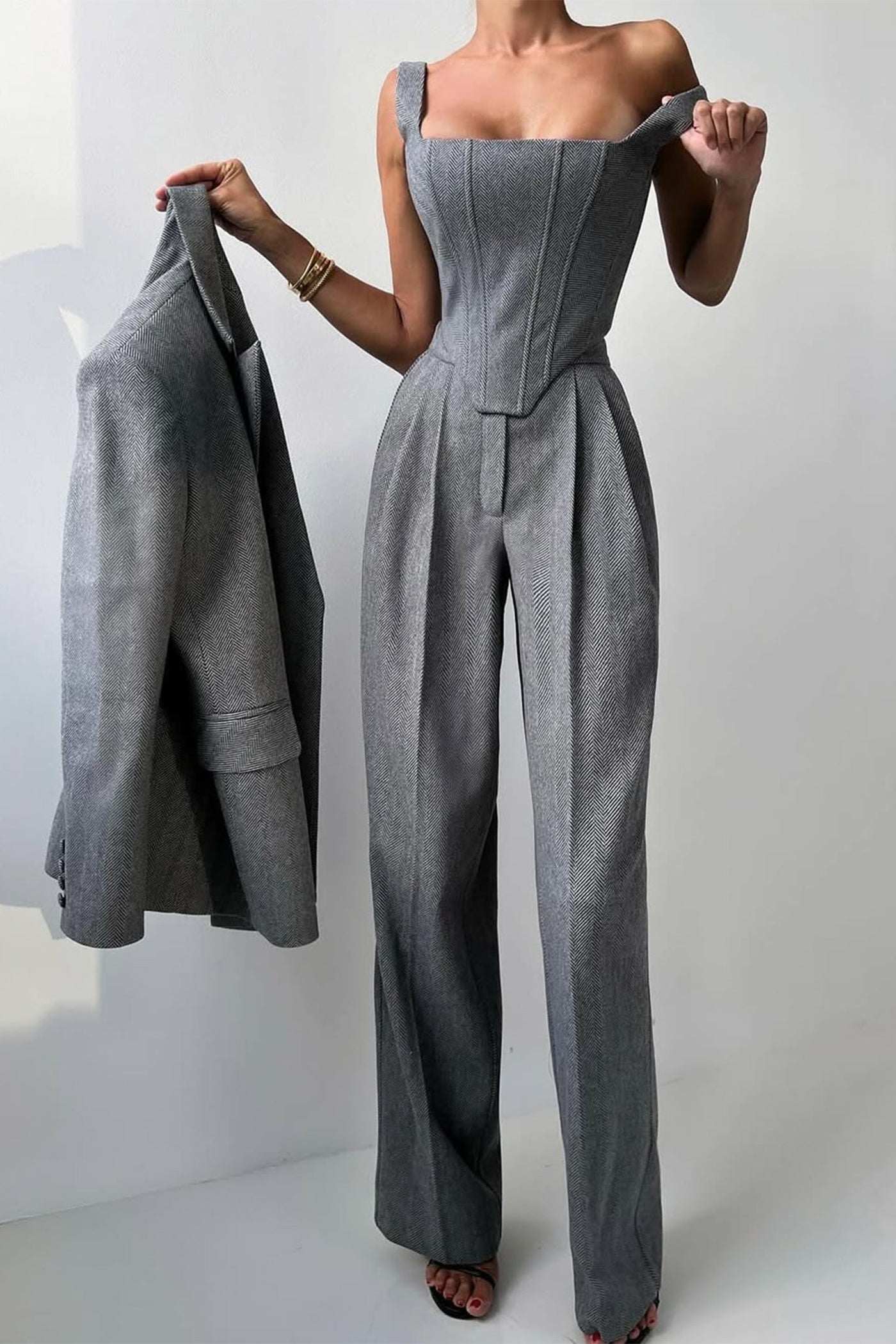Harper™ – Drei-Teile-Set mit Doppelreiher-Blazer