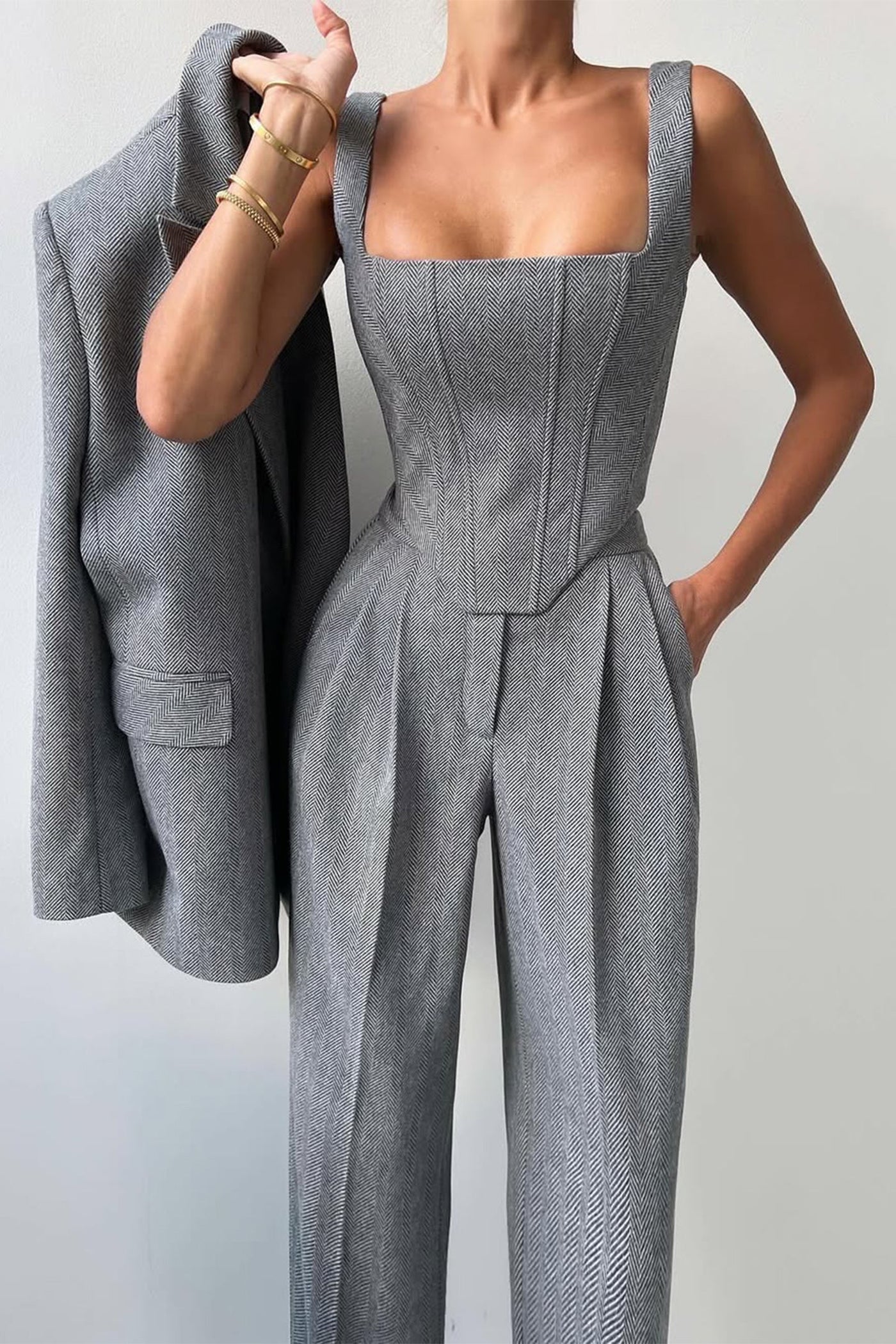 Harper™ – Drei-Teile-Set mit Doppelreiher-Blazer