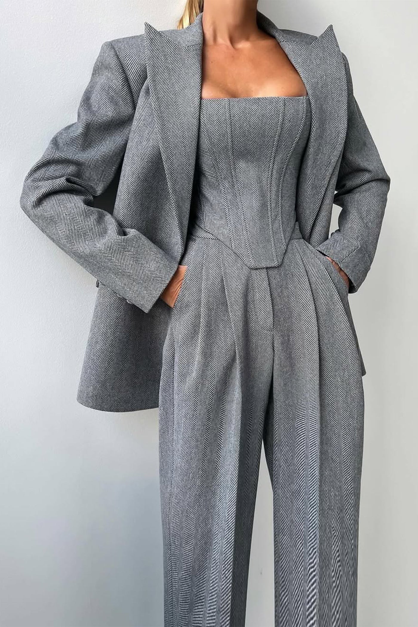 Harper™ – Drei-Teile-Set mit Doppelreiher-Blazer