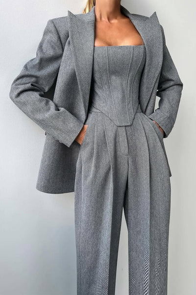 Harper™ – Drei-Teile-Set mit Doppelreiher-Blazer