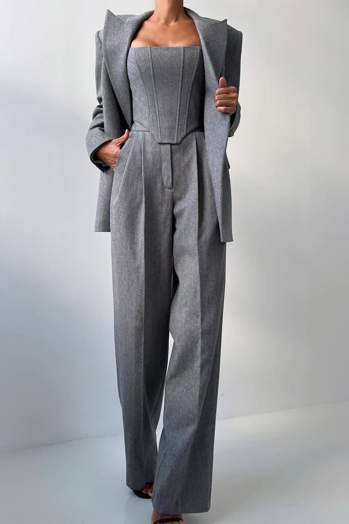 Harper™ – Drei-Teile-Set mit Doppelreiher-Blazer