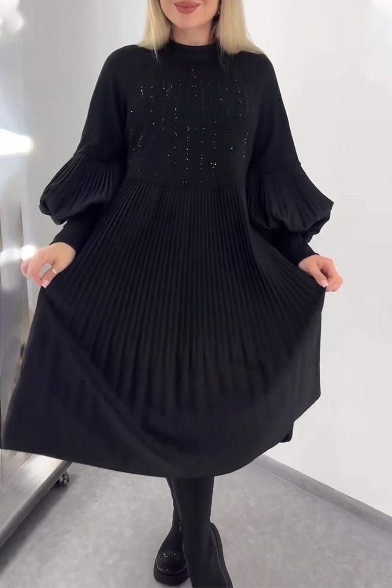 Anja - Faltenkleid mit taillenbedeckendem Schnitt